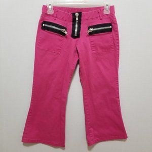 Girlfriends LA pants 5 contrast exposed zippers capri cropped punk Y2K VINTAGE